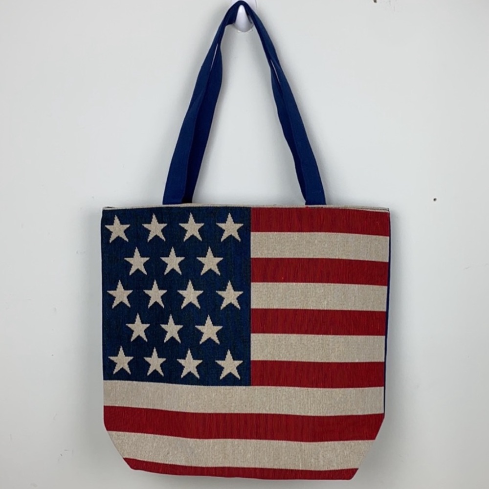 American Flag Beach Tote - Picture 4 of 17